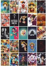 Cvanu 25pcs One Piece Luffy Aesthetic Collage Kit Posters with Double Sided Tape-123 Paper Print (6 inch X 4 inch)