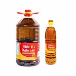 Shiv Aahvaan Combo Of Pure Cold Pressed Kachi Ghani Mustard Oil 1L Bottle & 5 Litre Jar Healthy Cooking Oil for Daily use with Goodness of Omega 3 and 6 Perfect blend of Taste & Aroma