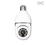 OneXsale 1080p Wifi 2mp Bulb Camera Live View Color Night Vision 2 Way Audio IP66 SD Card Support Security Camera
