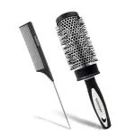 Majestique Blow Dryer Brush & Tail Comb for Blow Drying ,Roller Hair Brush for Men, Women - (2 Inch)