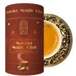 TEACOAT Tea | Masala Magic Chai-250g | Cardamom | Black Pepper | Ginger |Glove | Black CTC Tea Leaves - 100% Natural | Strong, Aromatic & Rich | Reusable Box | Morning Tea - Serves 100 Cups.