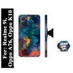 BUDDHU Abstract Wallpaper Printed Hard Back Cover Case with Mobile Holder, Pop holder, Pop socket for Realme 9i, Oppo A76, Oppo K10