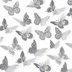 SpecialYou.in 3D Silver Butterfly for Decoration Items for Wall Art Decor of Home, 3D Butterflies for Bedroom, Living Room, Hall, Antique Pieces, Artificial Metal Stickers, Show Piece - Pack of 12 Items