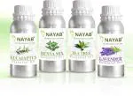 Nayab Eucalyptus Oil, Lavender Oil, Tea Tree Oil And Henna Mix Oil, 10 Ml (Pack Of 4)