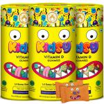 Kidsy Vitamin D Gummies for Kids, Chewable Gummies, No Gelatin, For Daily Nourishment, 30 (Lemon Flavoured) Gummies (Pack Of 3)
