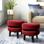 Homeaccex Ottoman Stool for Living Room Furniture for Sitting Stool pouffes Maroon