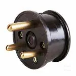 KLICK Heavy Brass 3 Pin Top, Electric Plug, Heat Resistive, For Homes, Offices And Other Workplaces (6A, Pack of 5), (005-132-5)