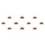 Comet Busters Orange Traditional Bindi For Women