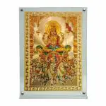 Hawai Surya Dev Photo with Acrylic Frame for Table Decor , Car Dashboard Décor, Prayer Room | Magnetic Replaceable Photo Acrylic Frame |SFDI361_ACRYLC_PKT