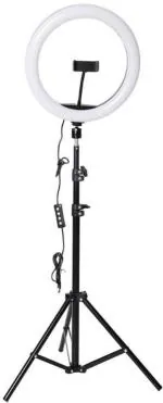Webilla 10 Inch Big Led Ring Light 3 Coloring Brightness With 7 Feet Portable Tripod Stand For Video Shooting