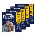 Friends Overnight Adult Diapers Pants Style - 40 Count (XXL-2XL) with odour lock and Anti-Bacterial Absorbent Core