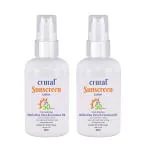 CRURAL Sunscreen Body Cream SPF 50 PA+++ For Sun Rays Protection Cream, No Paraben, Silicon - 100ml Pack of 2