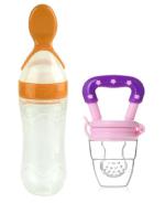 Manan Shopee Kids Multicolor Silicone Ceralac Feeder & Baby Nibbler Fruit (Pack Of 2)