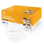 Careview KIDS 4 Ply Disposable Surgical Face Masks Pack of 50, White Color, PFE>95%,BFE>99%, SITRA, BIS (ISI), and CE certified (KIDS-4PLY-MASK)