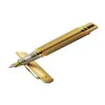 Auteur 999 Gold Brass Blue Ink Fountain Ink Pen