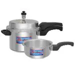 KAVIRAJ Friendly Regular Twin Pack | Pressure Cooker 3 L and Pan 2 L