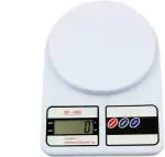 INDICUL Electronic Digital Weight Scale for Measuring Fruits, Shop, Food, Vegetable, Vajan, Kirana kata White 1 g - 10 kg
