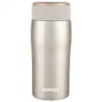 Borosil Hydra Cosmic Gold 320 ml Stainless Steel Double Wall Vacuum Insulated Flask Water Bottle | 6 Hours Hot & 8 Hours Cold