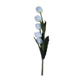 Welltone Real Touch Tulips Artificial Flowers, (Pack of 1, White), Artificial Flower, for Gifting, Home, Office, Bedroom, Balcony, Living Room, Table, Festival, Craft (Without Vase Pot)