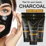 Globus Naturals Charcoal Peel Off Mask For Acne, Pimples & Whiteheads Removal, Set of 5, 100g
