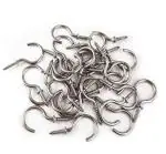 Q1 Beads Chrome Alloy Steel Cup Ceiling Hook - 1.5 inch (pack of 40)