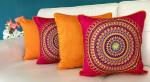Tara- Sparkling Homes Store Fuchsia Pink Cotton Silk Cushion Covers 0