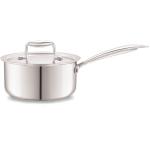 cello Tri-Ply Stainless Steel Sauce Pan With Lid 18 cm Sauce Pan 18 cm diameter with Lid 2.2 L capacity (Stainless Steel, Aluminium, Induction Bottom)