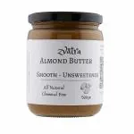 Zvatra Almond Butter Unsweetened Creamy | (500g) | Made to Order | Organic Natural Smooth Nut Butter | Vegan Keto | Slow Roasted & Stone Ground