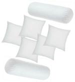 Raccoon White Microfibre, Polyester Cushions and Bolsters 24 x 60 cm (pack of 7) cushion/05