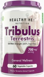 HealthyHey Nutrition Tribulus Terrestris 60% Saponins Supplement 60 Capsules