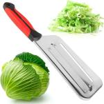 FYRLA Cabbage Chopper Shredder, Cabbage Cutter Knife Kitchen Slicer Sauerkraut Cutter Coleslaw Grater, Sharp Stainless Steel Blades, Black & Red Handle
