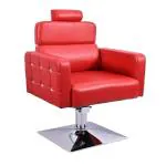 DbZ DYNAMIC BEAUTY ZONE Events Leather Beauty Parlor Cutting Chair,Salon Salon Chair/Barber/Makeup/Makeover Bride Bridegroom Chair, Cushioned Seat Back, with Hydraulic & Push Back System