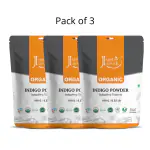 Just Jaivik Organic Indigo Powder 100 g (Pack of 3)
