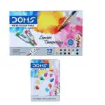 Doms 12 Shades Water Color Tube Set | Free Brush & Pallete | Pack of 1