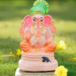 Puja N Pujari Eco friendly pagadi ganesh 8 inch