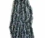 Jellify Pack of 5 PCS Christmas Decorations Tinsel Garland,Thick Xmas Tree Black Dark Green-White Hanging Metallic Tinsel Wreath Home Party Supplies For Holiday Indoor/Outdoor Wall Door Fireplace Stair Office Decor