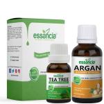 Essancia - Naturally In Every Drop Tea Tree And Argan Essential And Carrier Oils (Combo Of 2)