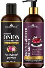 Park Daniel Pure And Natural Onion Oil And Onion Blackseed Shampoo, 200 Ml Each (Combo Of 2)