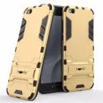 Heartly Xiaomi Mi 5C Tpu, Polycarbonate Gold Back Case Cover