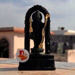 DARIDRA BHANJAN - Ayodhya Mandir Ram Murti for home Temple, Ram lalla Statue, Ram Murti, Ramji, Ram murti for Car Dashboard, Ram Mandir/Ram Lalla Statue, Ayodhya Mandir/Ram Murti, Ram lalla Murti (Black).