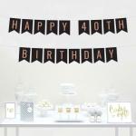 Festiko Happy Age Birthday Banner, Rose Gold Glitter Happy Birthday Banner For Birthday Bunting Banner, Birthday Banner For Bachelorette (Happy 40th Birthday)