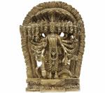 Idol Collections Brown Brass Lord Sree Krishna Vishwaroopam, Standard
