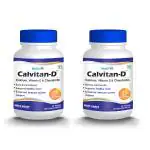 Healthvit Calvitan-D Calcium , Vitamin D & Chondroitin Tablets - 60 Count (Pack 2)