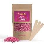 BAFLI Rose Pink Hard Wax Beans Depilatory Stripless Wax & Painless| Used For Upper Lips, Arms, Legs, Full Body,Bikini |Smooth Skin|(Rose Pink-200 gm)