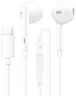 Immutal C type high bass wired earphone Wired Headset (White, In the Ear)
