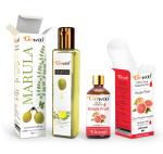 GO WOO Pack of 2 Grape Fruit Essential Oil and Jojoba Carrier Oil-100% Pure For Hair and Body 110ML