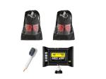 QINPIN Combo of 2 Portable shoe bags, 1 Shoe cleaning brush & 1 Instant shoe wipes