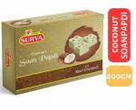 HF, SURYA 400g Coconut Soan Papdi, with real Coconut |Best Indian Sweet