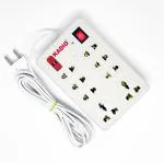 Kadio 8 Socket Extension Boards/Power Strip with Master Switch | 6 AMP Output | 2.5 Meter Cord Length |Power Indicator