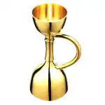 Bar Box Premium Peg Measurer Jigger, Cocktail Jigger Measuring Bar Tool Double Side Jigger Handle - Limited Edition Gold Plated